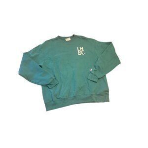 Champion LHBC Lost Hollow Beer Co.Graphic Sweatshirt L Green Cotton Blend
